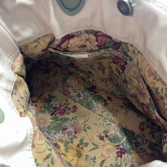 RARE VINTAGE handbag embroidered lace! Handmade, flowers, purse, shoulder bag - Picture 4 of 5